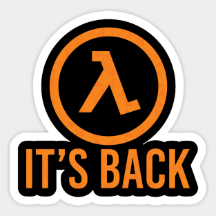 Its back - Lambda symbol Sticker